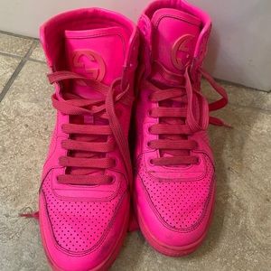 Pink sneakers